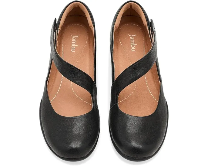 Jambu туфли Mary Jane Treva с диагональным ремешком на липучке