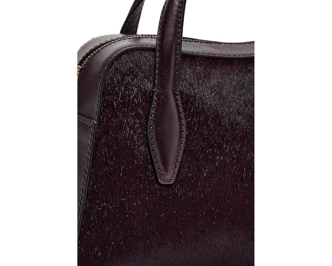 Маленькая сумка Madewell Small Satchel Haircalf из телячьей кожи с двумя ручками