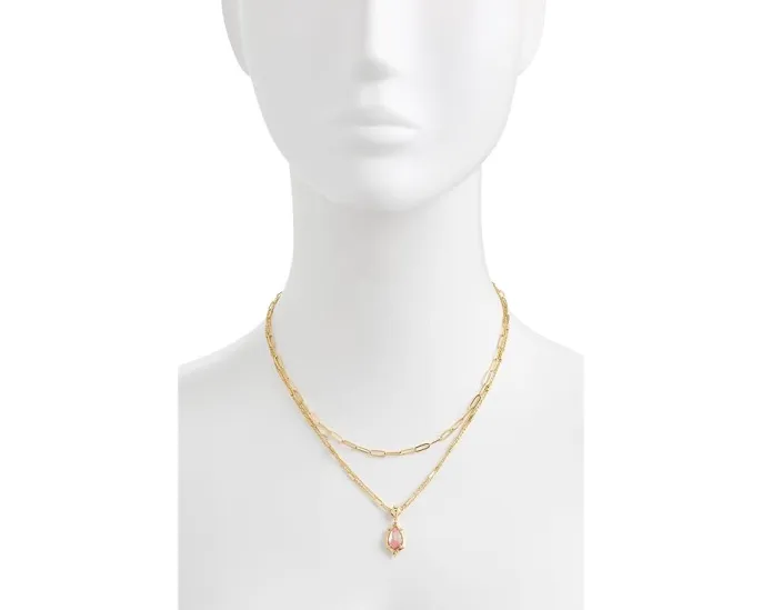 Многослойное колье Kendra Scott Adriana с ажурной рамой в форме гребешка