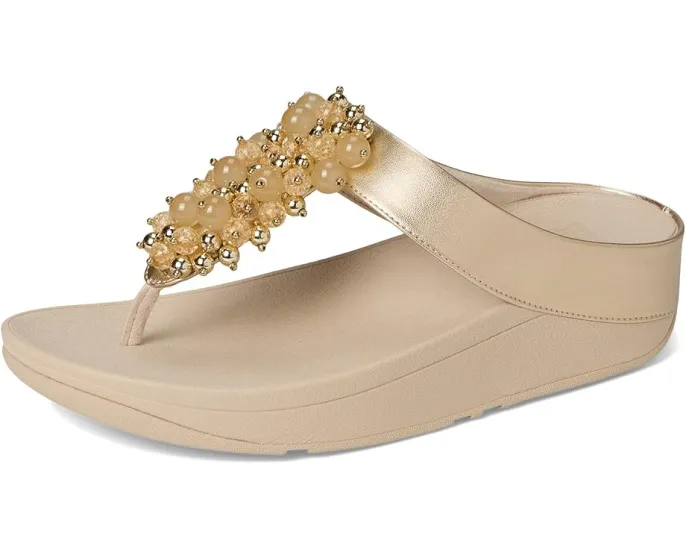 Сандалии FitFlop Fino с декоративными бусинами и удобной стелькой