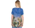 Футболка The Janie Favorite Drape Tee Johnny Was с драпировкой и принтом