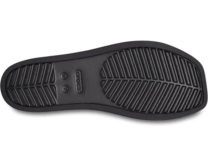 Сандалии-слипоны Crocs Miami с квадратным носком и ребристым ремешком
