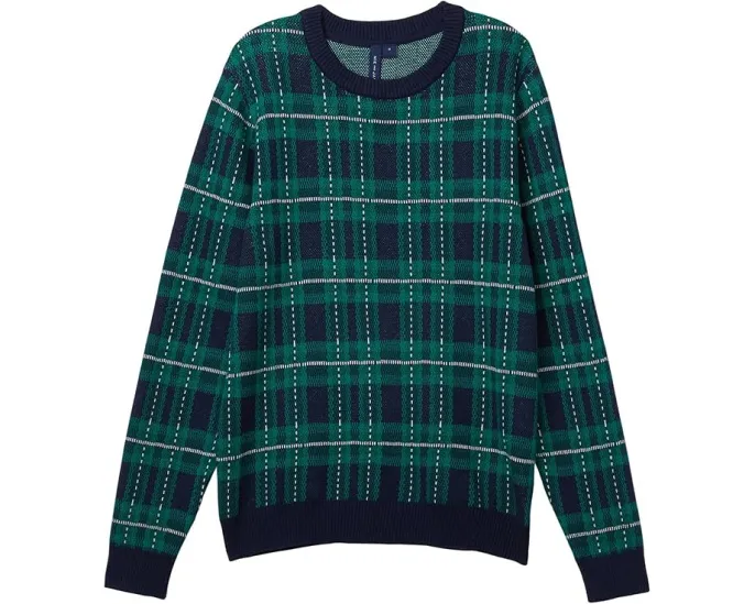 Детский свитер Janie and Jack с рисунком в клетку и воротником-гольф