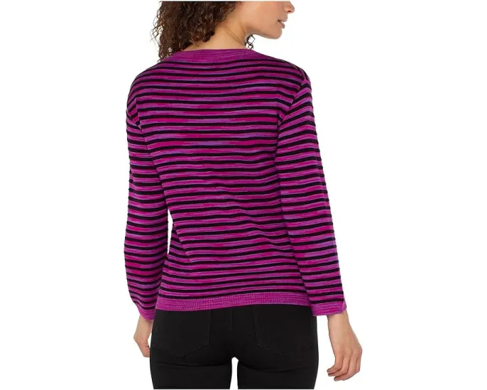 Свитер Liverpool Los Angeles с лодочкой и полосатым принтом