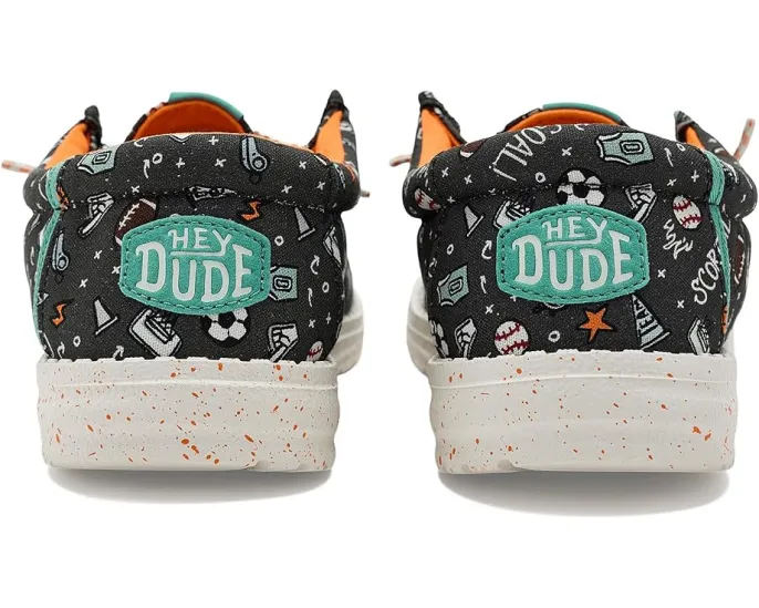 Детские кроссовки Wally Print с технологией Flex & Fold и эластичными шнурками Hey Dude
