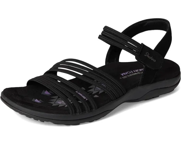 Водостойкие сандалии Skechers Reggae Slim Coffee Run с технологией Stretch Fit и стелькой Memory Foam