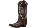 Сапоги Corral L6285 до икры с шоколадной лазерной вышивкой