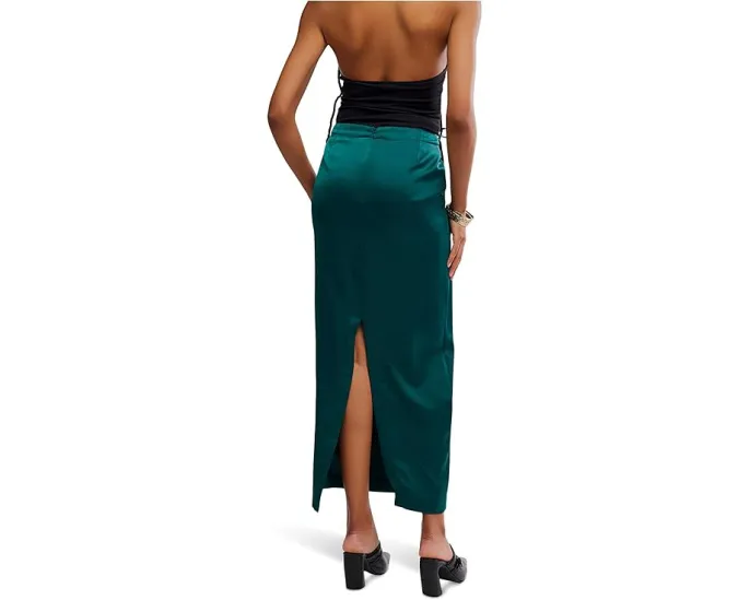 Юбка-колонна Free People Rosetto Column Skirt с высокой посадкой и разрезом