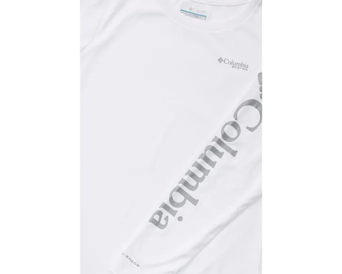 Футболка Columbia Kids Tidal Tee Long Sleeve с длинным рукавом и принтом на рукавах