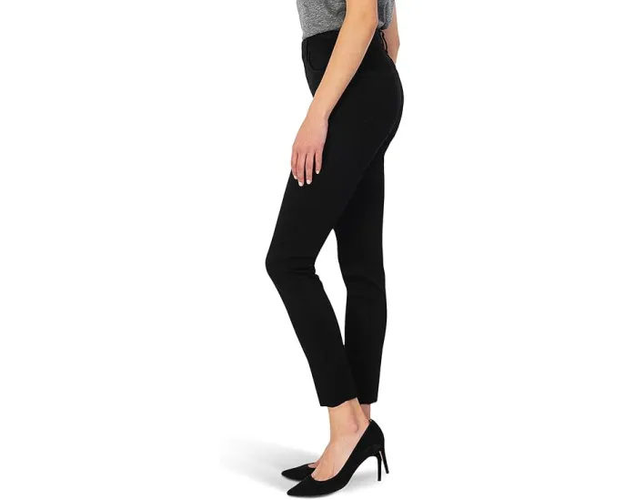 Черные укороченные джинсы KUT from the Kloth Donna с высокой посадкой и суперстретч