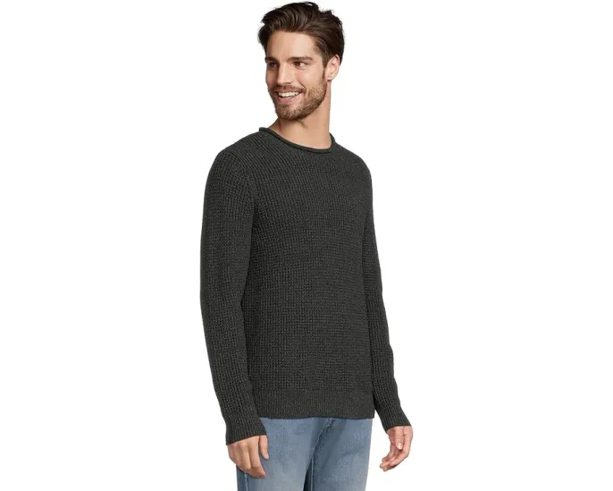 Свитер L.L.Bean из органического хлопка с вафельной вязкой и высоким воротником