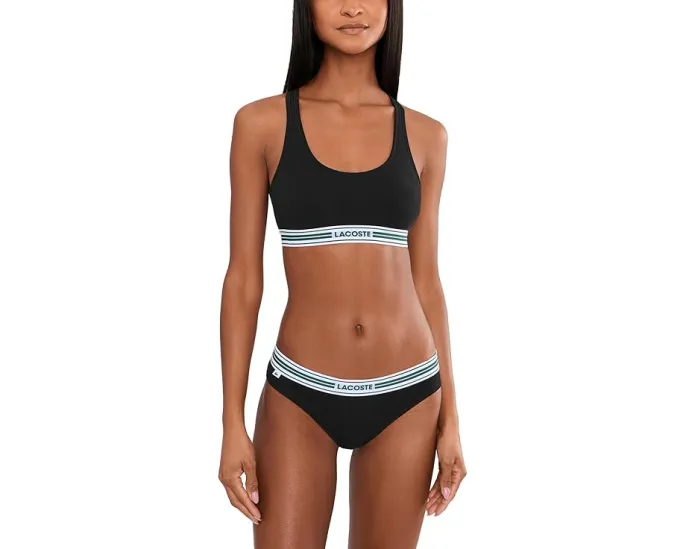 Contrast Band Stretch Cotton Bralette