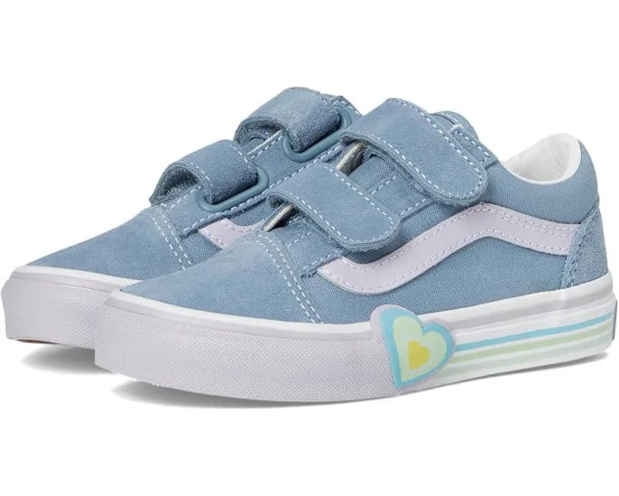 Детские кеды Vans Old Skool V Heart на липучке