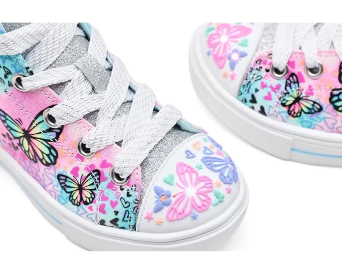 Детские кроссовки SKECHERS KIDS Twinkle Sparks с подсветкой и аппликациями