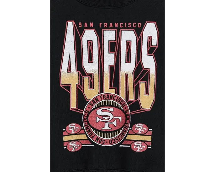 Флисовая кофта Junk Food с принтом San Francisco 49ers и спущенным плечом для детей