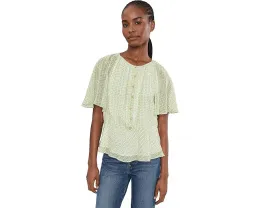 Топ с V-образным вырезом и двойными воланами Peplum от Vince Camuto