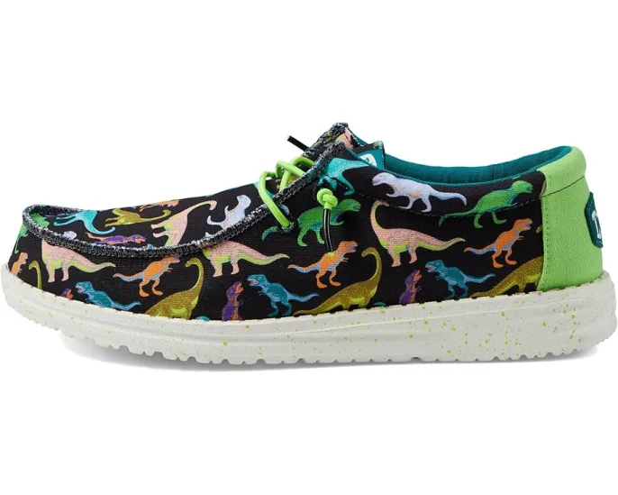 Детские лоферы Hey Dude Wally Dino с принтом динозавров