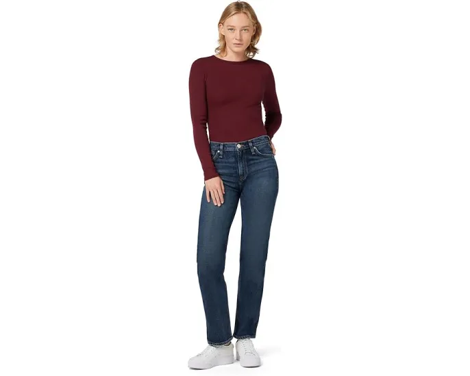 Джинсы Remi с высокой посадкой и прямым кроем Hudson Jeans в цвете Terrain