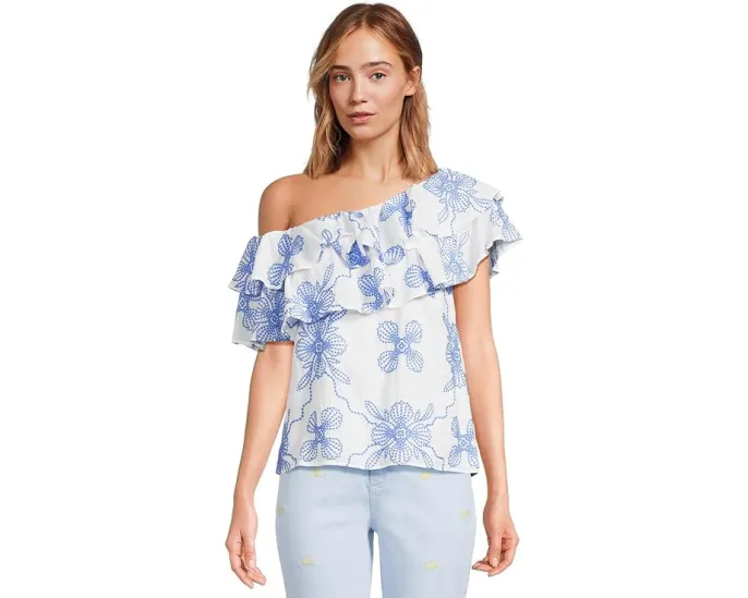 Топ Trixie с одним плечом и ярусными рюшами