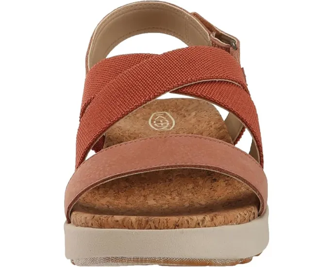 Босоножки KEEN Elle Crisscross на платформе с переплетением и застежкой-пряжкой