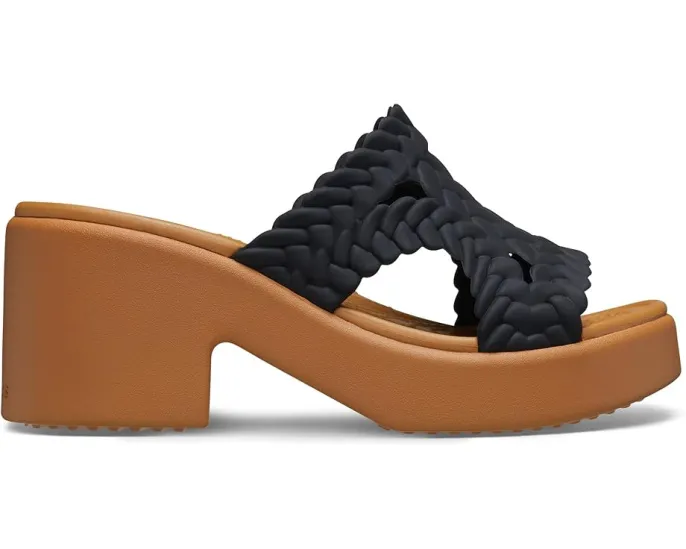 Сланцы Crocs Brooklyn с плетеным верхом и каблуком на платформе