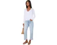 Джинсы Liverpool Kennedy Mid Rise Crop Straight с разрезом