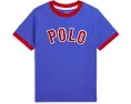 Футболка Polo Ralph Lauren Kids из хлопкового джерси с бейсбольным логотипом