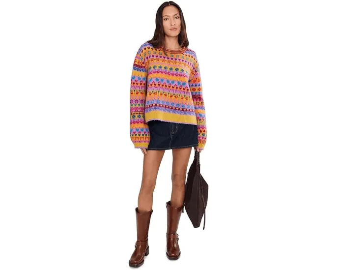 Свитер Free People Favorite Things с круглой горловиной и узором