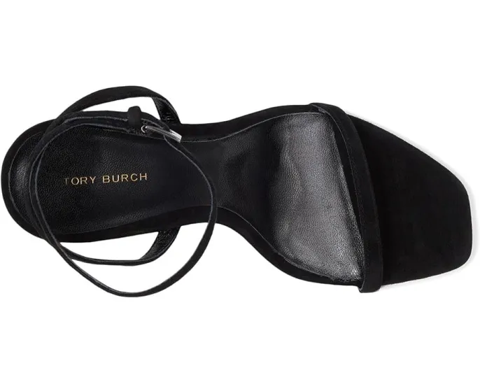 Босоножки Tory Burch на каблуке 90 мм с паве-деталью