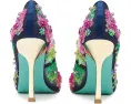 Блестящие туфли Blue by Betsey Johnson Netta с цветочным декором и острым носом