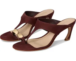 Сандалии Schutz Maisie на скульптурном каблуке с золотым акцентом на носке