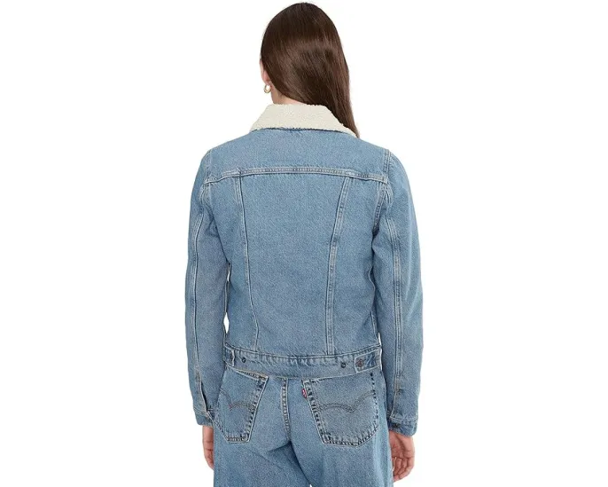 Куртка Levi's Womens Original Sherpa Trucker с леопардовым принтом