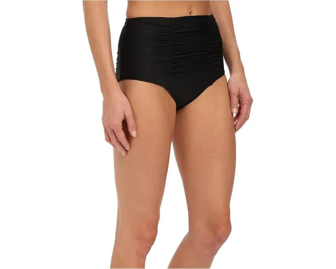 Купальник BECCA Color Code High-Waist Bottoms с завышенной талией и сборкой