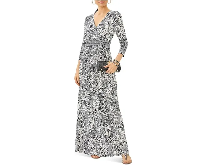 Макси-платье Lilly Pulitzer Roslynne с запахом и плиссированной юбкой