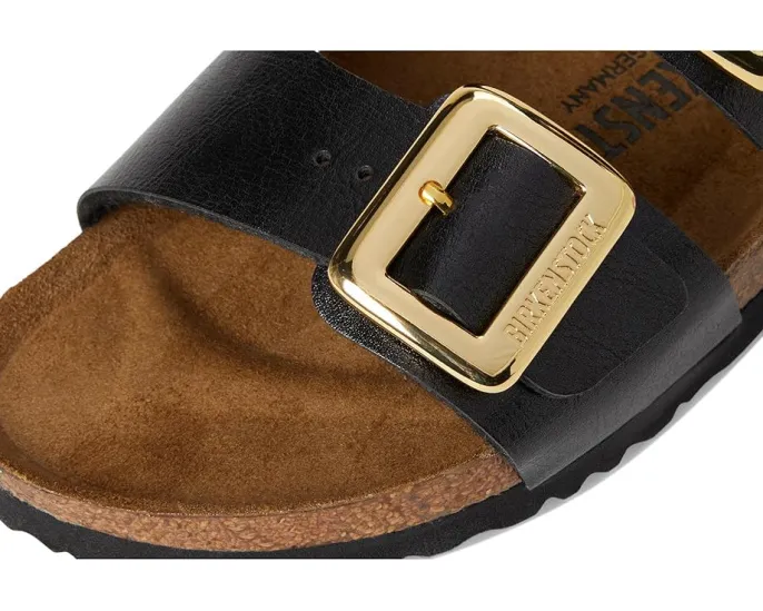 Сандалии Sydney Luxe Buckle от Birkenstock с мерцающим верхом и пробковой стелькой