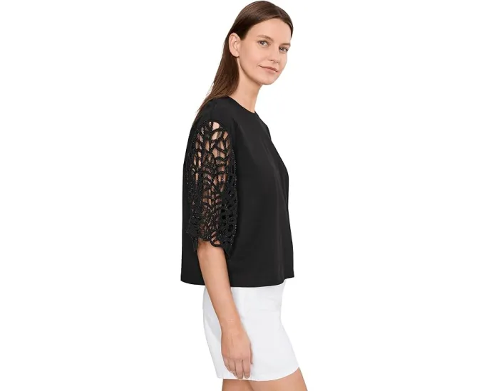 Футболка Crochet Sleeve Belle от Sanctuary с кружевными рукавами