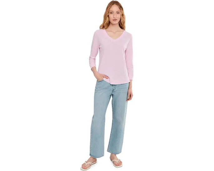 Garment Dye Tees - V-Neck 3/4 Sleeve Tee