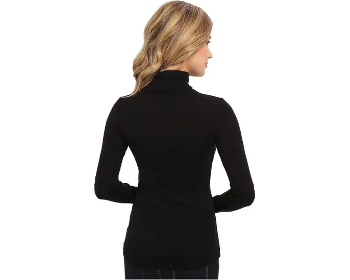 Классический топ Splendid с длинными рукавами и круглым вырезом из хлопка Supima