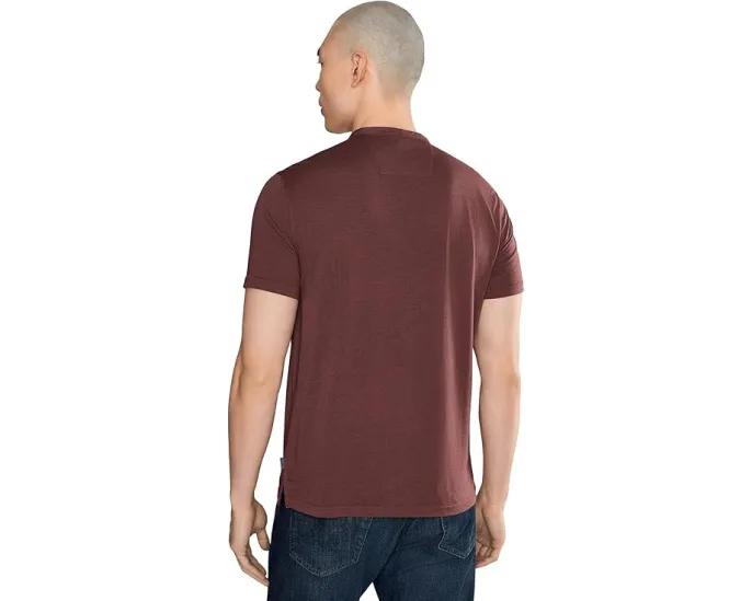 Футболка John Varvatos Duke Henley с небесно-серым принтом