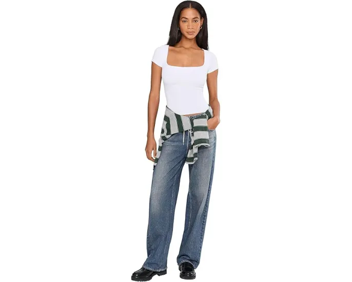 Free People Футболка Clean Lines Baby с квадратным вырезом