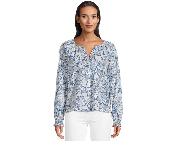 Топ Aldina с длинными рукавами на резинке от Lilly Pulitzer