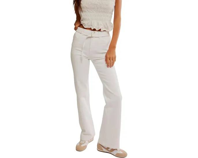 Джинсы Free People Sabine Slim A Line с прямыми штанинами