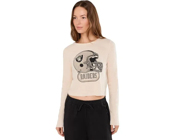 Junk Food Clothing термо-топ NFL Las Vegas Raiders с принтом шлема