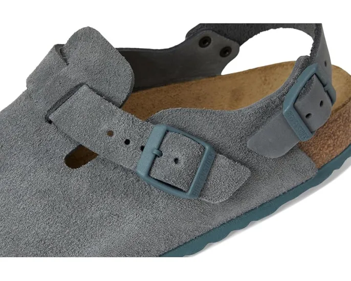 Клоги Birkenstock Tokio из замши с задним ремешком на пряжке