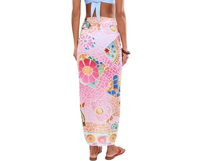 Саронг Seafolly BeachBoheme с эффектным принтом из хлопка