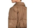 Короткая утепленная зимняя куртка adidas by Stella McCartney с капюшоном и ветрозащитой