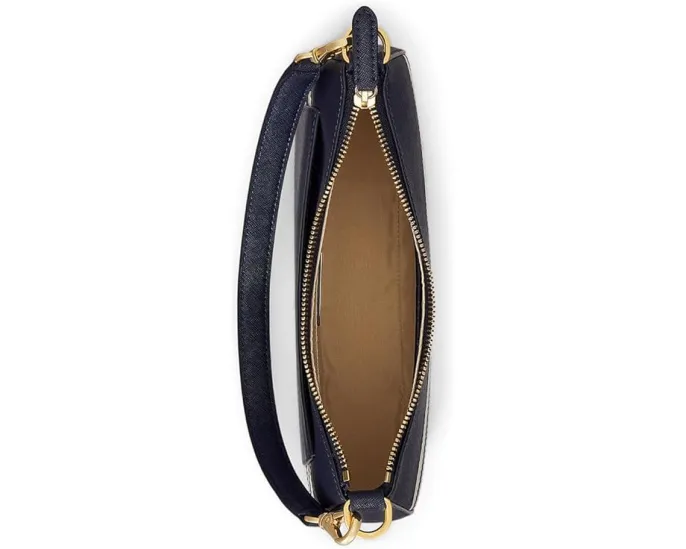 Сумка Danni среднего размера из полосатой кожи от Lauren Ralph Lauren