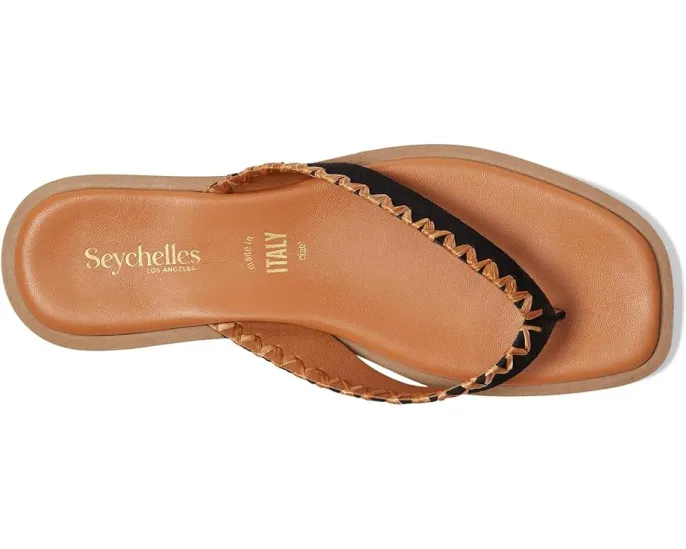 Сандалии Seychelles Island Breeze из замши с ремешками из рафии и мягкой стелькой