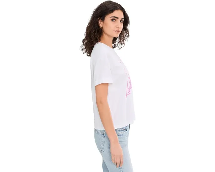 Трикотажный топ Lilly Pulitzer Stella с круглым вырезом и принтом на груди