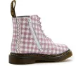 Dr. Martens 1460 Pascal детские ботинки на шнуровке с желтой строчкой и боковой молнией
